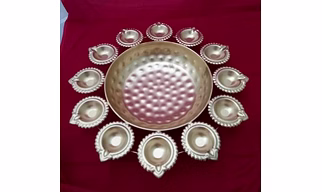 Traditional diya shape flower decorative Urli Bowl for Home decor