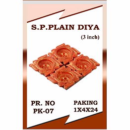 clay diya s p plain diya
