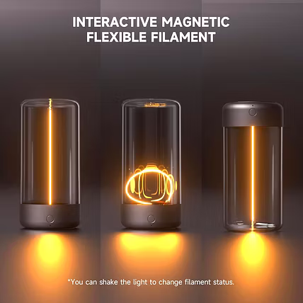 MILONI USA Magnetic LED Desk Table Lamp, Cordless Rechargeable USB-C, Dimmable, Modern Night Light-5