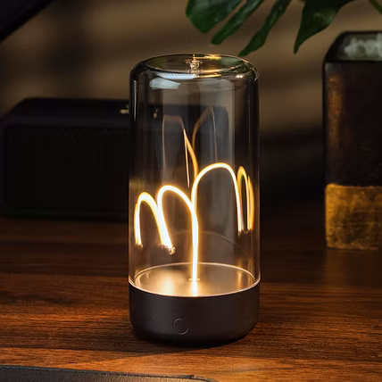 MILONI USA Magnetic LED Desk Table Lamp, Cordless Rechargeable USB-C, Dimmable, Modern Night Light-12674629