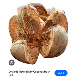 dried cocnut husk