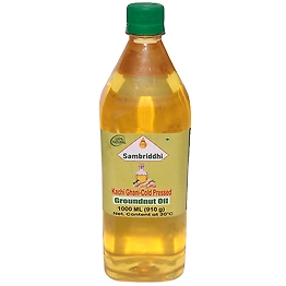 Sambriddhi Cold Pressed Ground Nut Edible Oil - 1000 ML (910g)