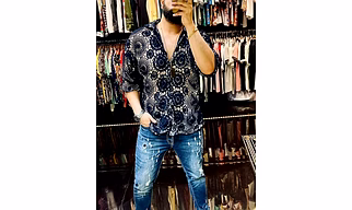 Embroidered Mens Half Sleeve shirt for men
