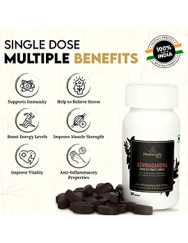 Momrushi Herb Ashwagandha Tablets Root Extract 1000Mg | Helps Release Stress &amp; Anxiety | Rejuvenates Body And Mind | Ayurvedic | General Wellness | For Women &amp; Men (30 Tablets, Pack of 1)-3-sm