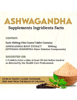 Momrushi Herb Ashwagandha Tablets Root Extract 1000Mg | Helps Release Stress &amp; Anxiety | Rejuvenates Body And Mind | Ayurvedic | General Wellness | For Women &amp; Men (30 Tablets, Pack of 1)-4-sm
