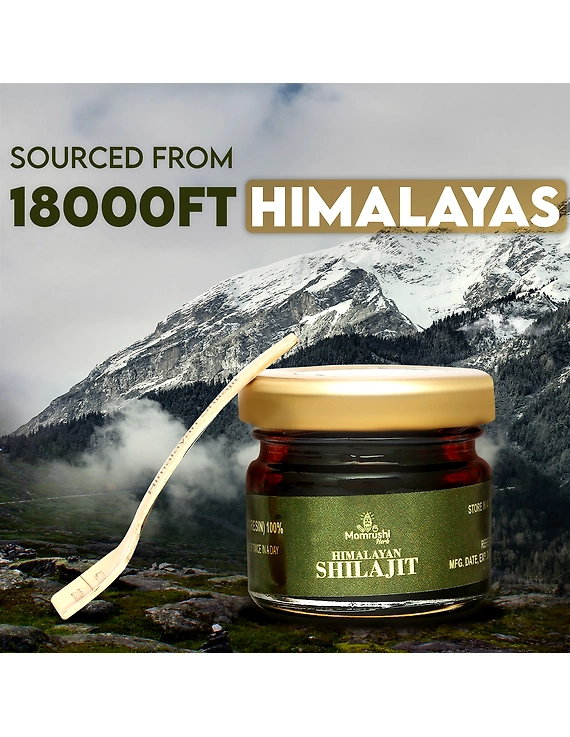 Momrushi Herb Pure Shilajit Resin (20g) 100% Natural, Organic, Ayurvedic, Naturally Sourced from Himalayas (Pure Himalayan Shilajit Resin, 20g)-2