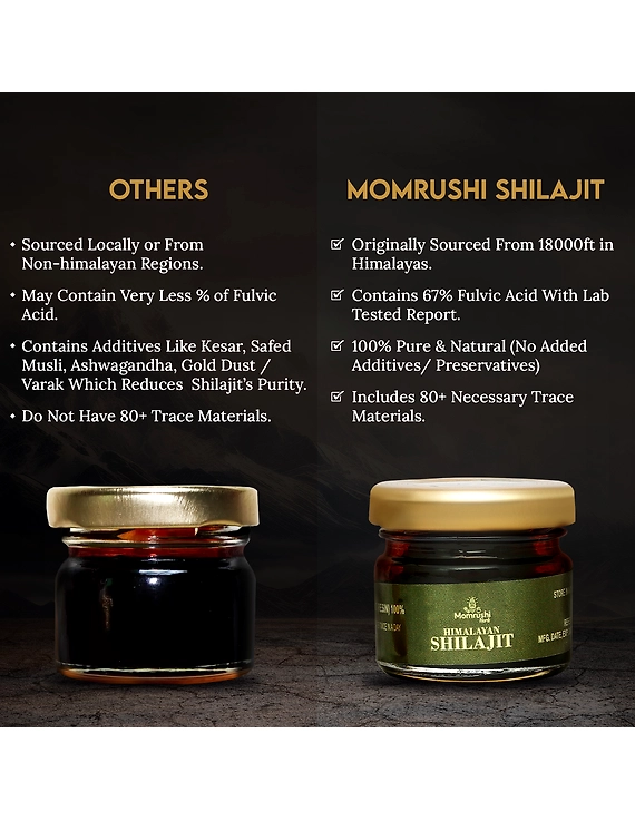 Momrushi Herb Pure Shilajit Resin (20g) 100% Natural, Organic, Ayurvedic, Naturally Sourced from Himalayas (Pure Himalayan Shilajit Resin, 20g)-4