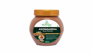 Momrushi Herb Organic Ashwagandha Powder Withania Somnifera | Helps reduce Anxiety & Stress, Increases Immunity Strength, Stamina, Bone Health, Heart Health (200g)