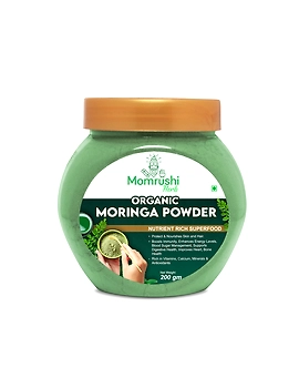 Momrushi Herb Organic Moringa Leaf Powder – Premium Superfood Supplement for Energy Boost, Immune Support, and Detoxification (200g)-MHMP-sm