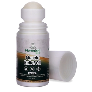 Momrushi Herb Knee Pain Relief Oil, Ayurvedic Joint Pain Massage Oil for Arthritis, Swelling & Stiffness Relief (Roll On, 50ml)