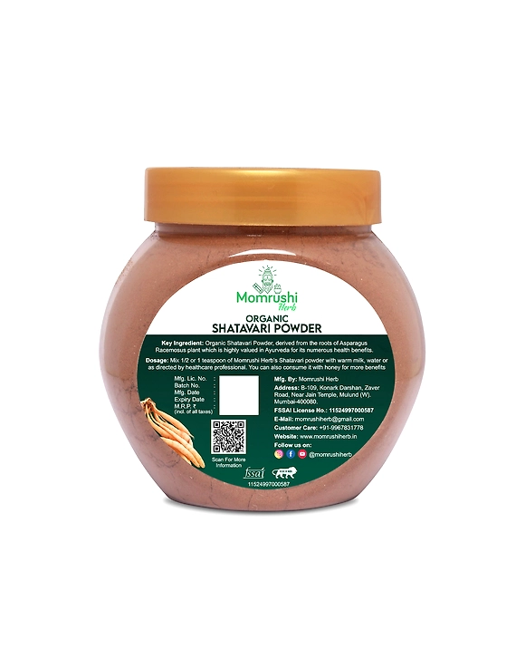 Momrushi Herb Organic Shatavari Powder, Natural Women's Health Supplement for Hormonal Balance, Fertility &amp; Vitality, Promotes Lactation (200g)-1