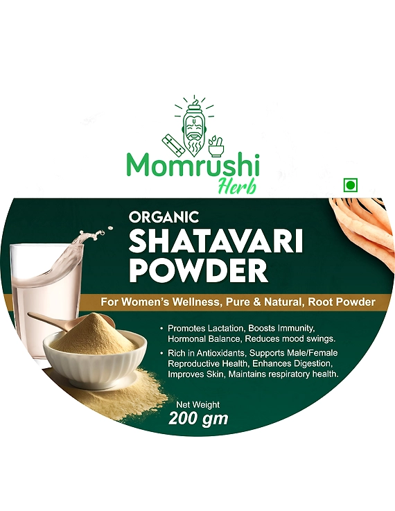 Momrushi Herb Organic Shatavari Powder, Natural Women's Health Supplement for Hormonal Balance, Fertility &amp; Vitality, Promotes Lactation (200g)-3