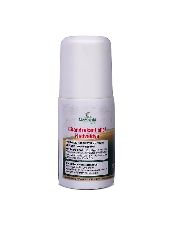 Momrushi Herb Knee Pain Relief Oil, Ayurvedic Joint Pain Massage Oil for Arthritis, Swelling &amp; Stiffness Relief (Roll On, 50ml)-1