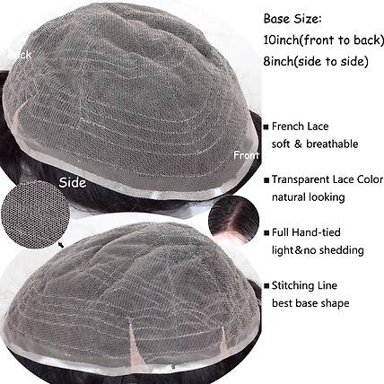 Full Lace Male Hair System-3