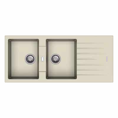 carysil d200 tip toe double bowl with drainer kitchen sink