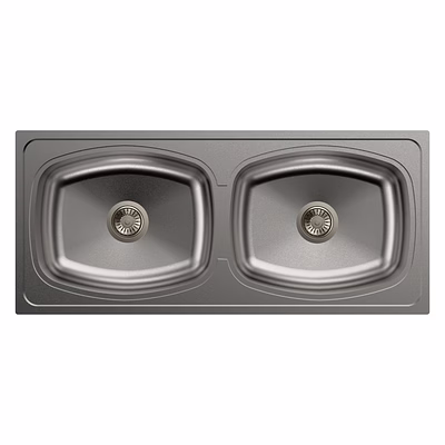 carysil elegance double bowl 45x20x8