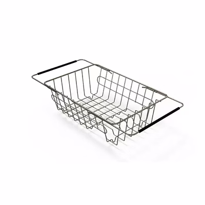 carysil multipurpose 304 grade stainless steel rust-resistant, expandable kitchen basket for straining vegetables, fruits, and more, ideal for daily use, easy to clean, durable