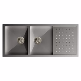 carysil polo single and double bowl with drainer 46x20x9