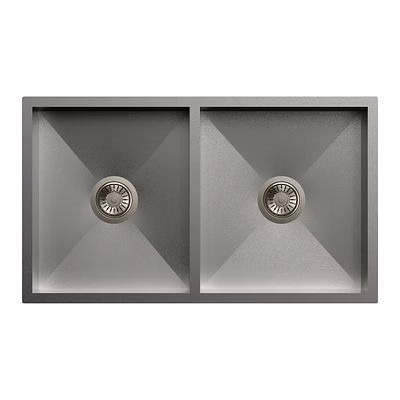 carysil quadro double bowl 34x20x8
