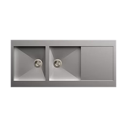carysil rege one and half and double bowl with drainer 46x20x8