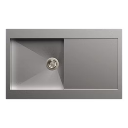 carysil rege single bowl with drainer 34x20x8