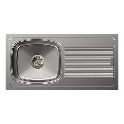 carysil vogue single bowl with drainboard 36x18x8