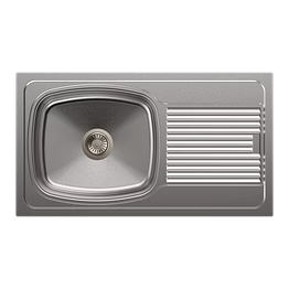 carysil vogue single bowl with drainer 32x18x6