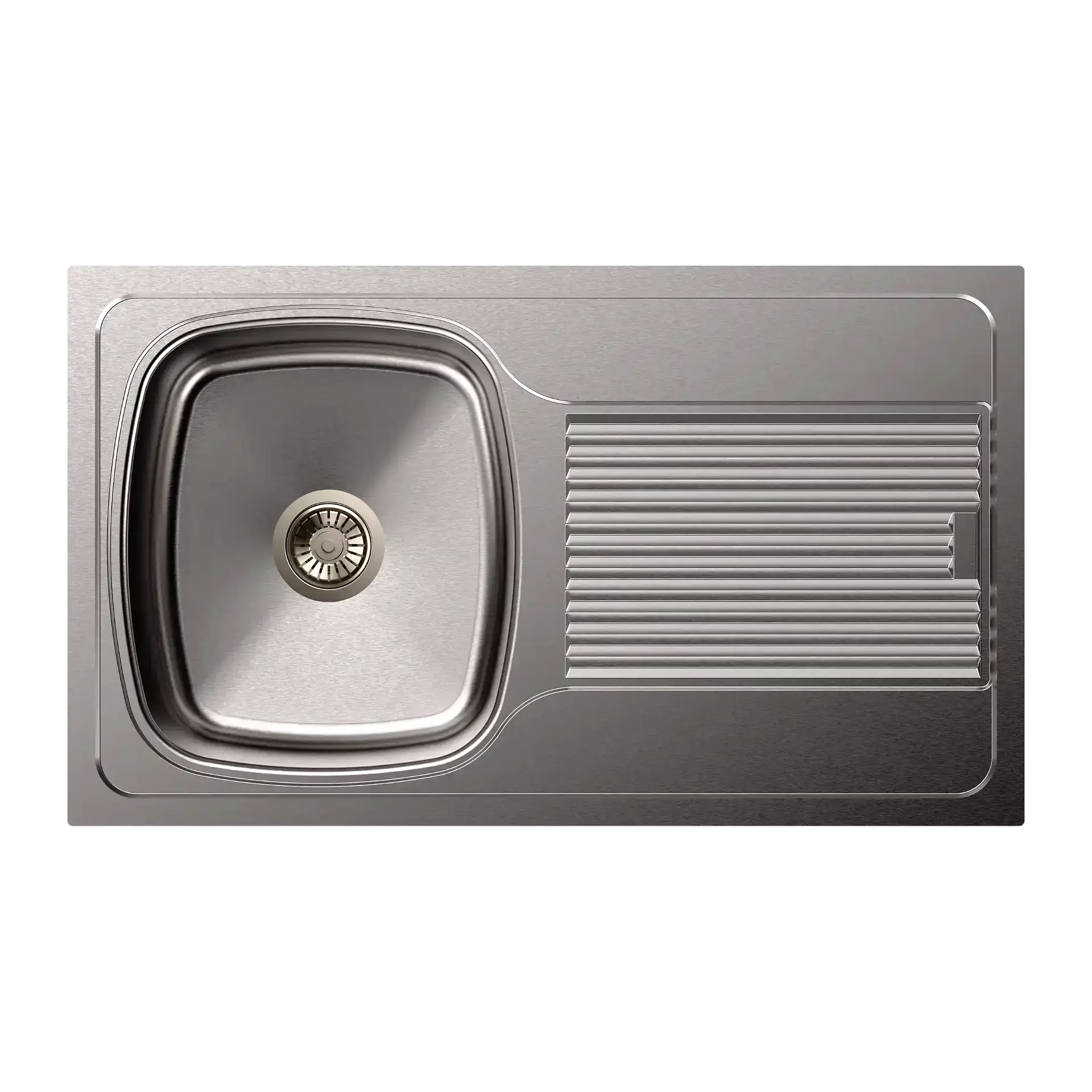 carysil vogue single bowl with drainer 34x20x8