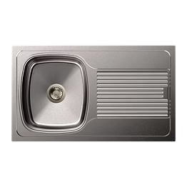 carysil vogue single bowl with drainer 34x20x8