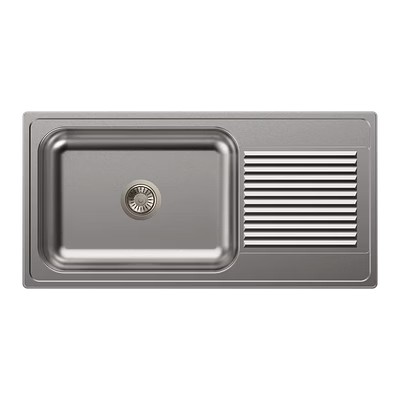 carysil vogue single bowl with drainer 40x20x9