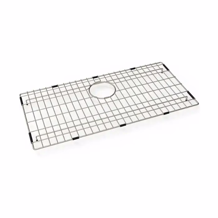 carysil wire grid for kitchen sink, 304-grade stainless steel, metal dish drying rack, self draining, prevents sliding, kitchen sink accessories, 33.2