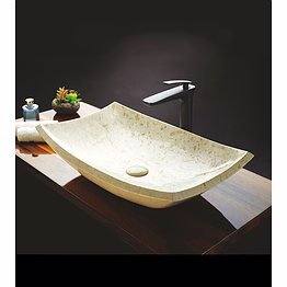 aquantindia jade - travertine cream marble basin