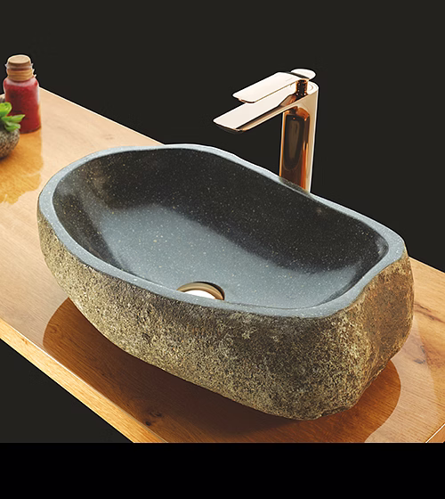 aquantindia rio - river-stone wash basin