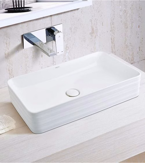 aquantindia white ceramic table mounted wash basin