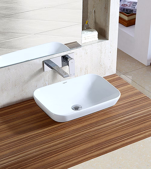 aquantindia ceramic drop-in semi-counter wash basin