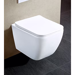 aquantindia white rimless wc with slim uf seat cover