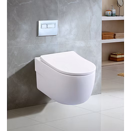 aquantindia 'swirl-flush' wall-hung wc with slim uf seat cover