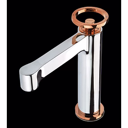 aquantindia basin mixer - short body (rose gold + chrome)