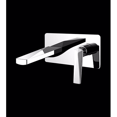 aquantindia basin mixer - wall-mounted (crystal series)