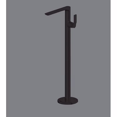 aquantindia matt black floor mounted basin mixer