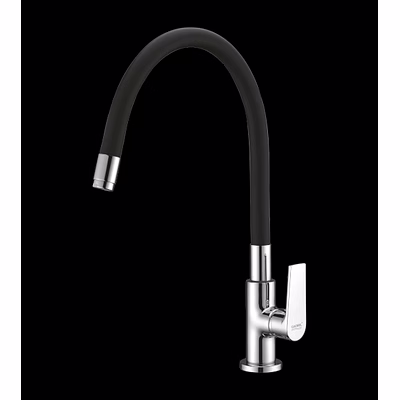 aquantindia brass flexible sink cock (table-mounted)