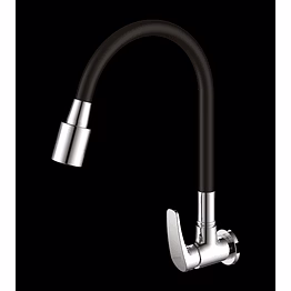 aquantindia brass flexible sink cock (wall-mounted)