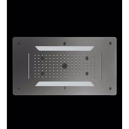 aquantindia graphite grey ss4 function concealed ceiling mounted shower flows: rain, rain-column, mist, dual waterfall