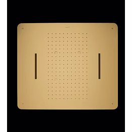 aquantindia brushed gold ss3 function concealed ceiling mounted shower flows: rain, dual waterfall, mist