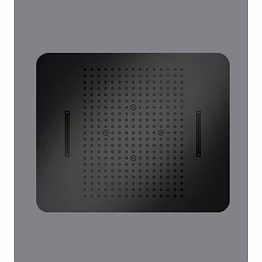 aquantindia matt black ss3 function concealed ceiling mounted shower flows: rain, dual waterfall, mist