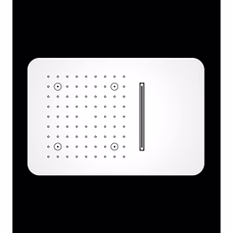 aquantindia triple-function ceiling concealed shower in economical range (370 x 250 mm)