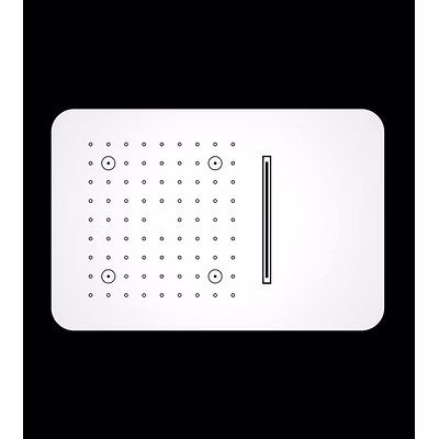 aquantindia triple-function ceiling concealed shower in economical range (370 x 250 mm)