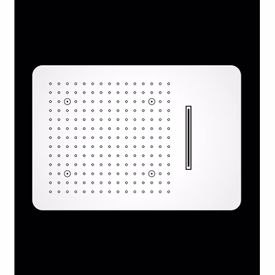 aquantindia triple-function ceiling concealed shower in economical range (480 x 330 mm)