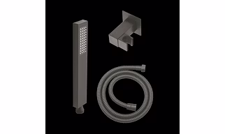 Graphite Grey Hand Shower Set with1.5mtr Flexible Hose & Swivel Hook