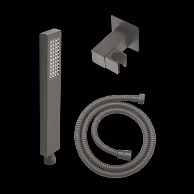 aquantindia graphite grey hand shower set with1.5mtr flexible hose & swivel hook